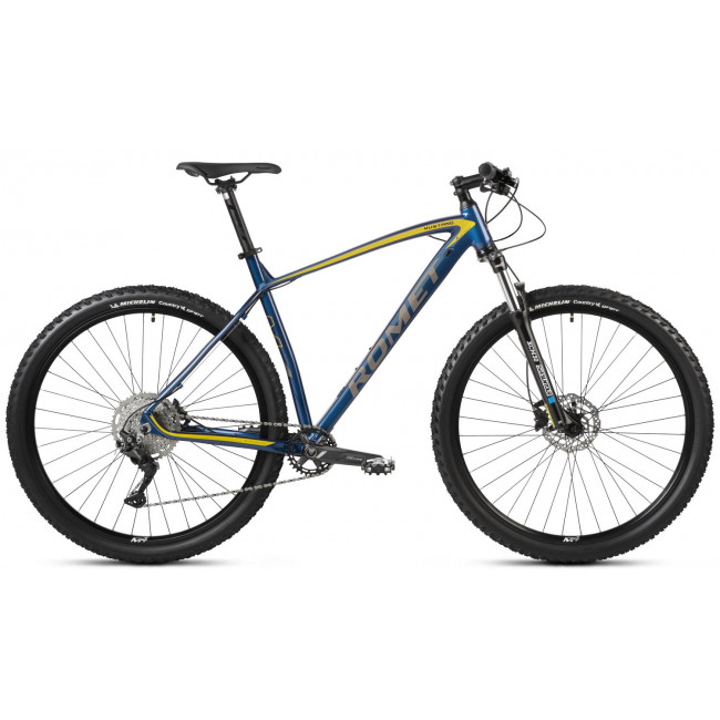 Dviratis Romet Mustang M4 2025 blue-yellow