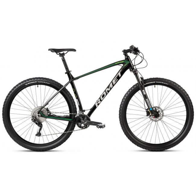 Dviratis Romet Mustang M5 2025 black-green