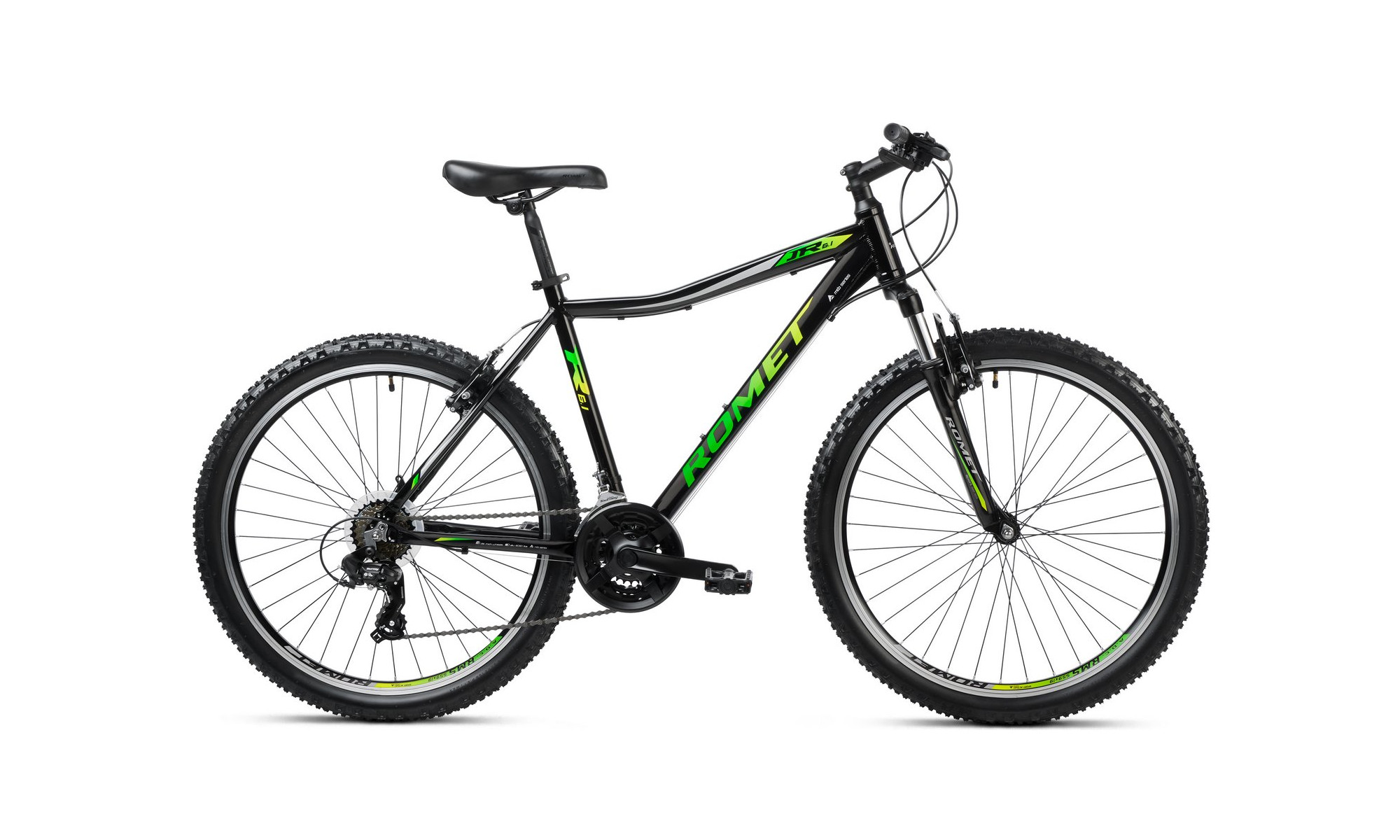 Dviratis Romet Rambler R6.1 JR 2025 black-green-grey 