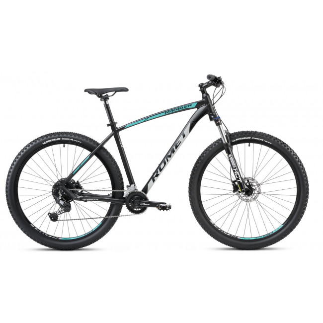 Dviratis Romet Rambler R9.4 CS 2025 black-turquoise-grey