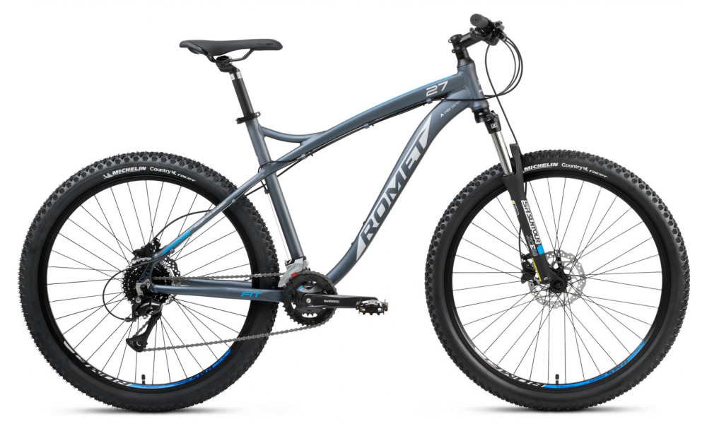 Dviratis Romet Rambler FIT 27.5 2025 black-silver-blue 