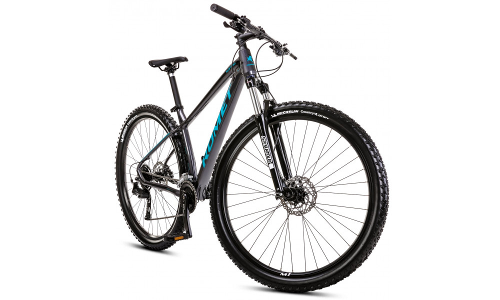 Dviratis Romet Mustang M1 CS 2025 anthracite-turquoise - 1