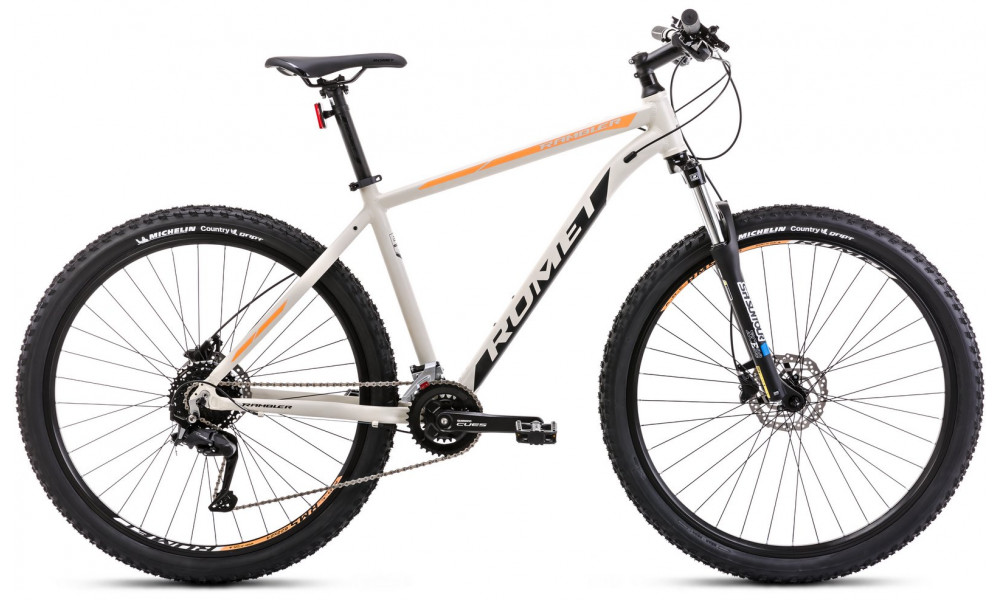 Dviratis Romet Rambler R9.2 CS 2024 grey-black-orange 