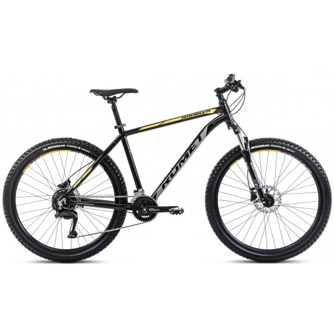 Dviratis Romet Rambler R7.2 CS 2024 black-grey-yellow