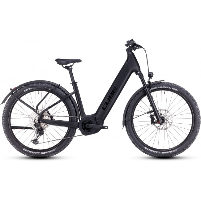 Elektrinis dviratis Cube Reaction Hybrid SLX 750 Allroad Easy Entry 27.5 black'n'reflex 2024