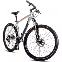 Dviratis Romet Rambler R7.4 2025 silver-red-graphite