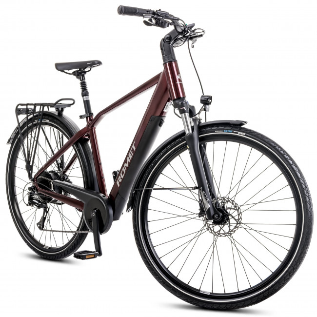 Elektrinis dviratis Romet e-Wagant 1.0 504WH 2024 bordo