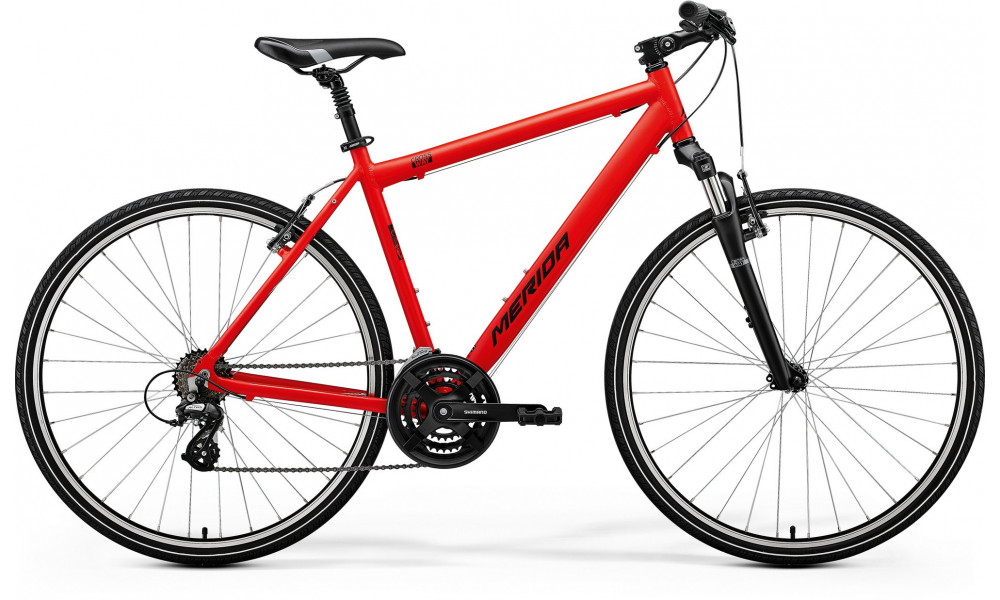 Dviratis Merida Crossway 10-V I1 matt race red(black) 