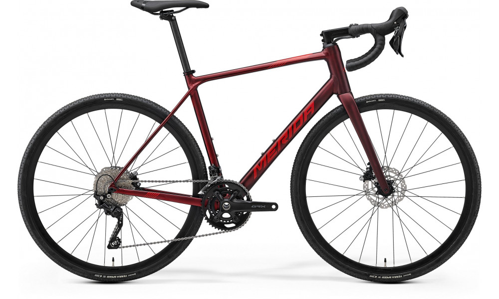 Dviratis Merida Scultura Endurance GR 500 II1 matt burgundy red(race red) 