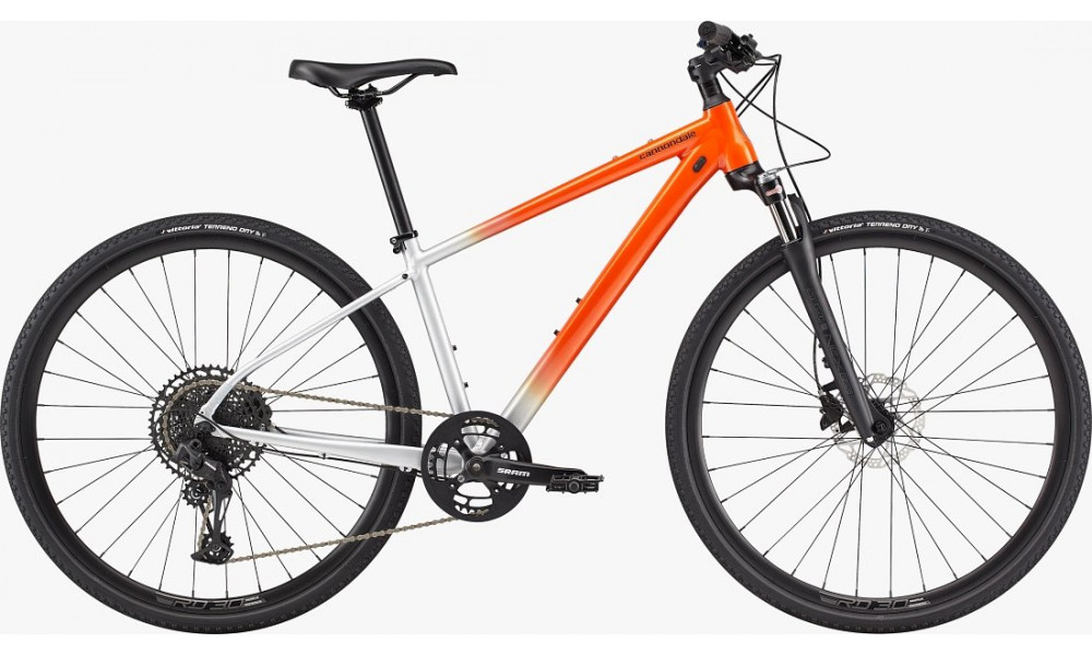 Dviratis Cannondale Quick CX 1 Womens saber orange-fine silver - 1