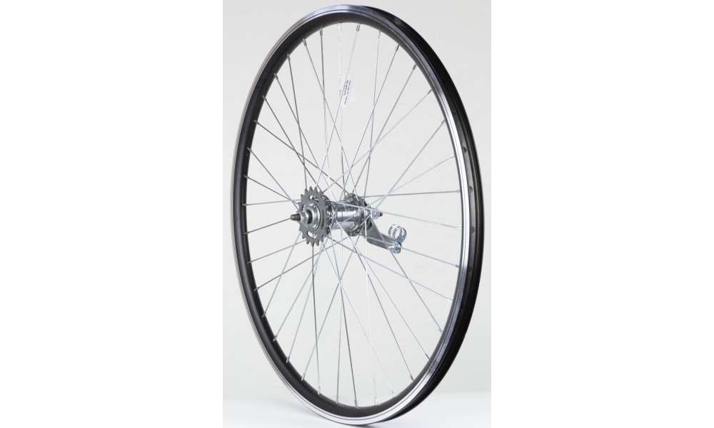 Galinis ratas 26" Velosteel single speed įvorė, DoubleWall black ratlankis 