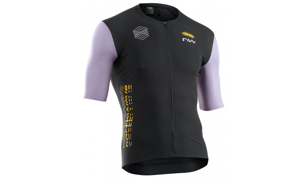 Dviratininko marškinėliai Northwave Extreme EVO S/S black lilac - 1