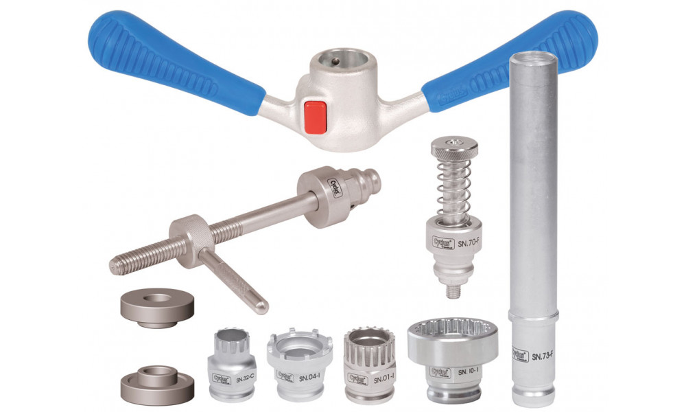 Raktų komplektas Cyclus Tools Snap.In holder with selectable e-bike lockring options Shimano/Bosch/Yamaha/Brose/Bafang (729997) 