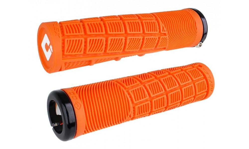 Vairo rankenėlės ODI Reflex v2.1 MTB Lock-on 135mm White/Orange 