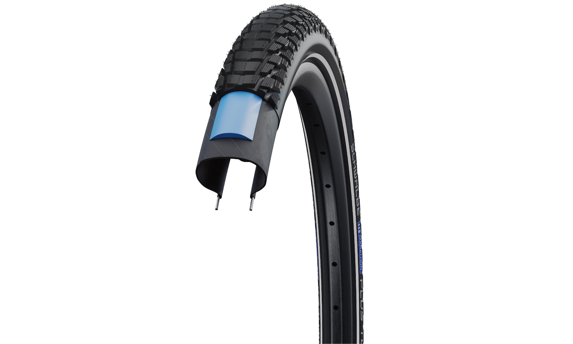 Padanga 28" Schwalbe Marathon Plus Tour HS 619, Perf Wired 40-622 / 28x1.50, 700x38C Addix Black-Reflex - 2