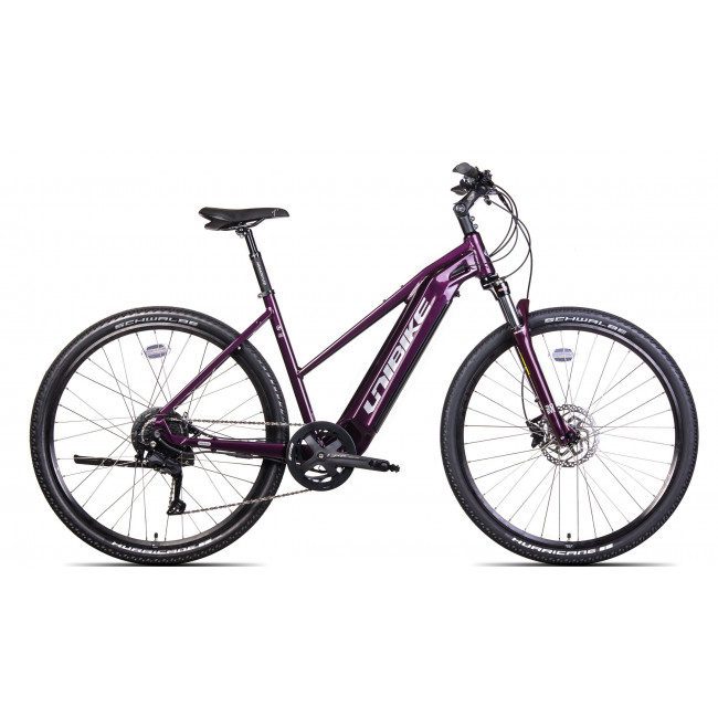 Elektrinis dviratis Unibike Falcon LDS 2024 burgund