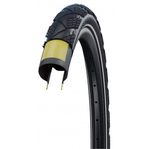 Padanga 28" Schwalbe Marathon Efficiency HS 617, Evo Fold. 40-622 / 28x1.50, 700x38C Super Race Addix Race Black-Reflex