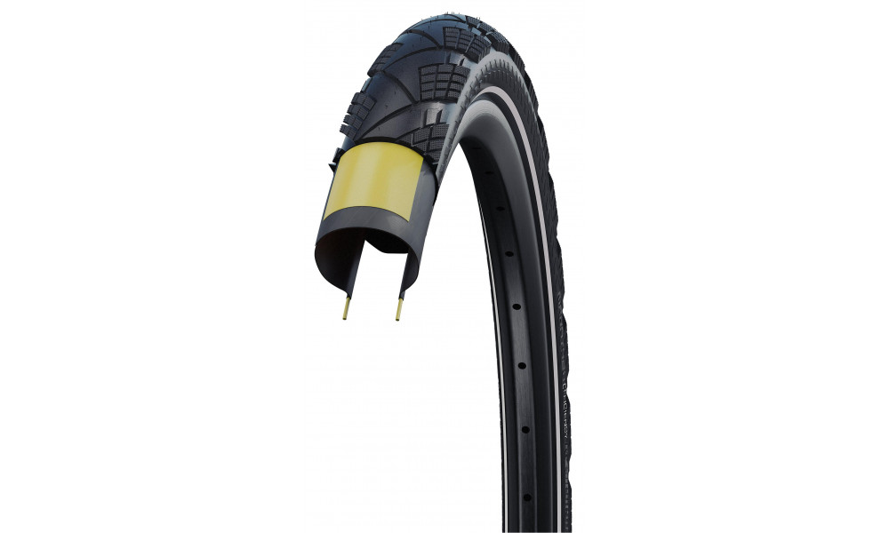 Padanga 28" Schwalbe Marathon Efficiency HS 617, Evo Fold. 40-622 / 28x1.50, 700x38C Super Race Addix Race Black-Reflex - 2