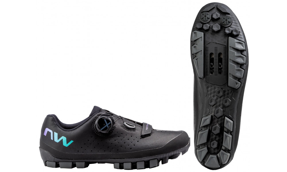 Dviratininko batai Northwave Hammer Plus WMN MTB XC black-iridescent - 1