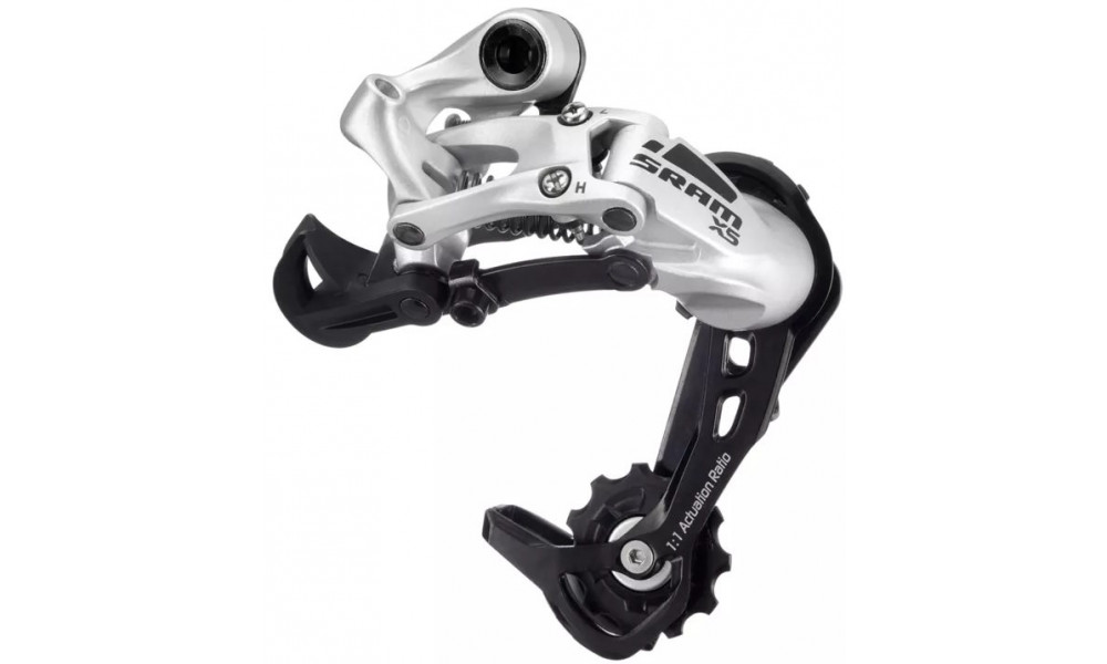 Galinis pavarų perjungėjas SRAM X5 medium cage 9-speed silver 