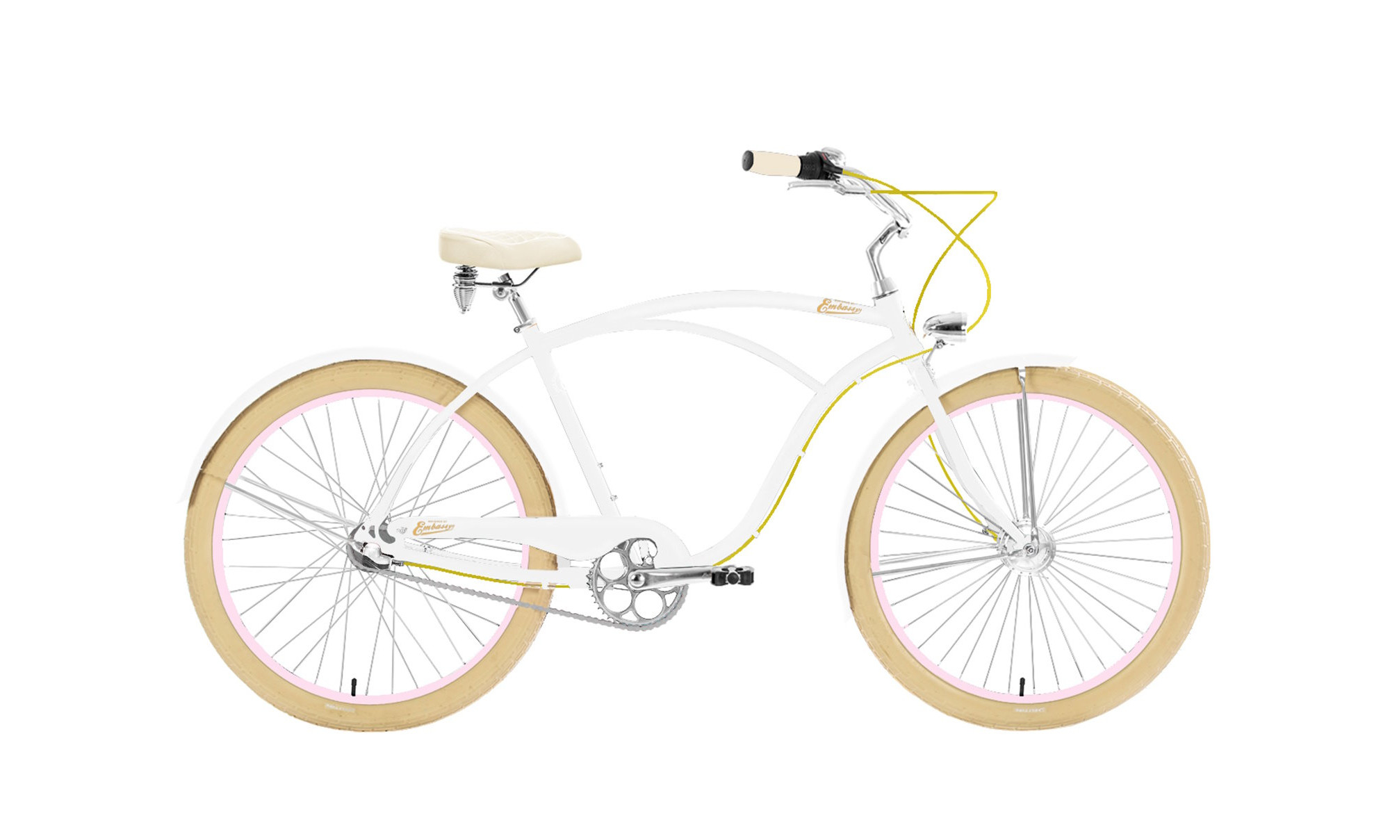 Dviratis Embassy White Rose ALU 26" 3-speed 2024 white 