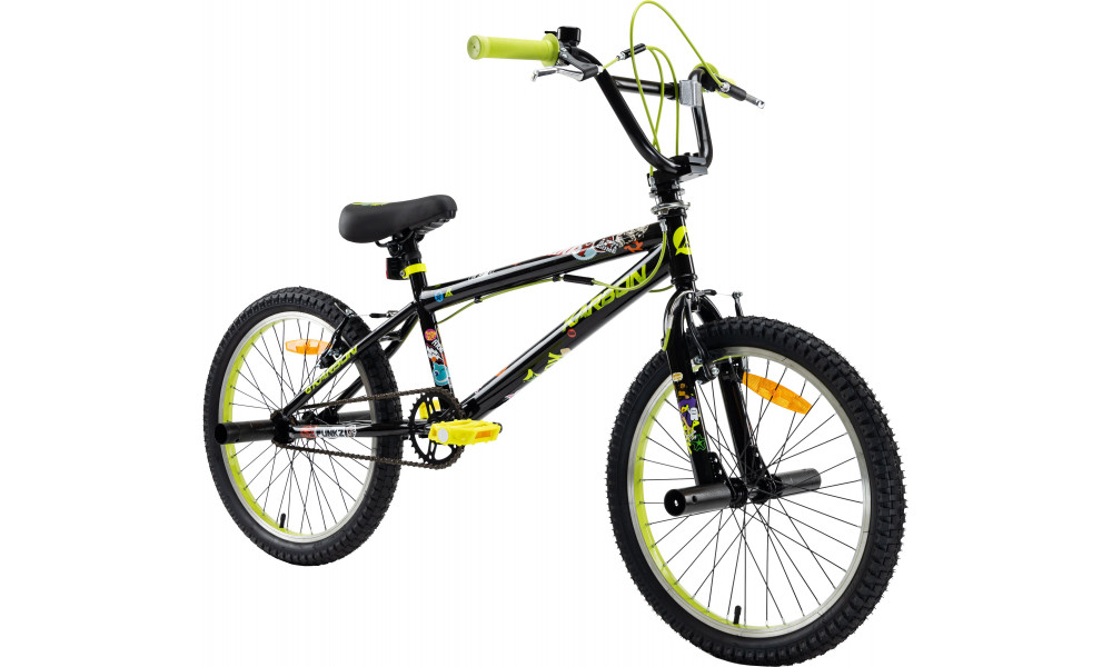 Dviratis Karbon BMX 20 black-lime - 1