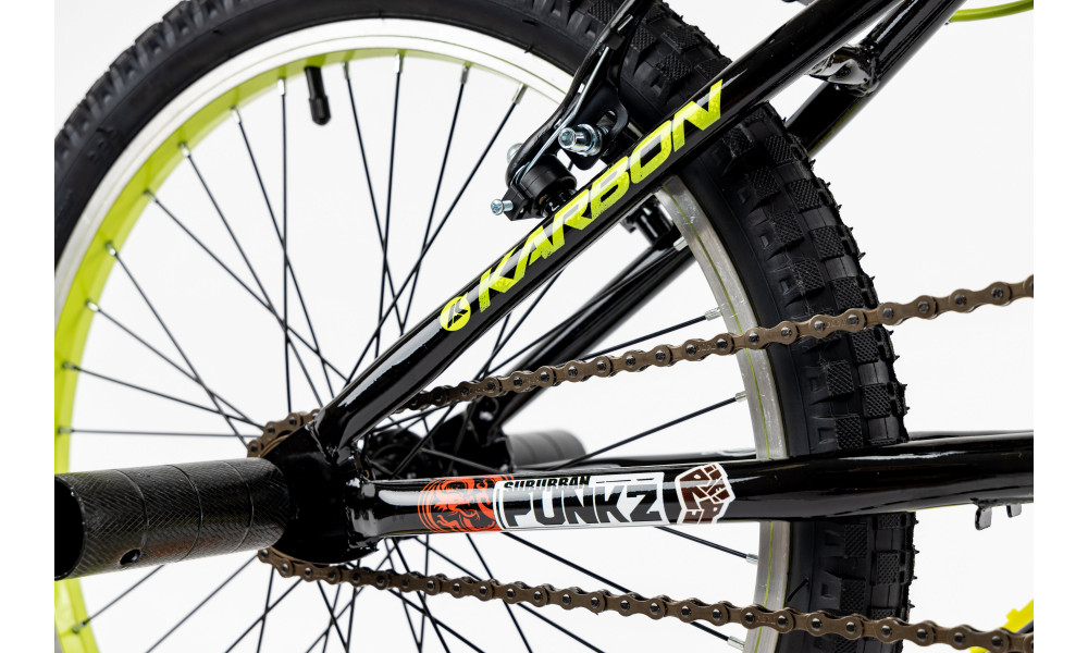 Dviratis Karbon BMX 20 black-lime - 6