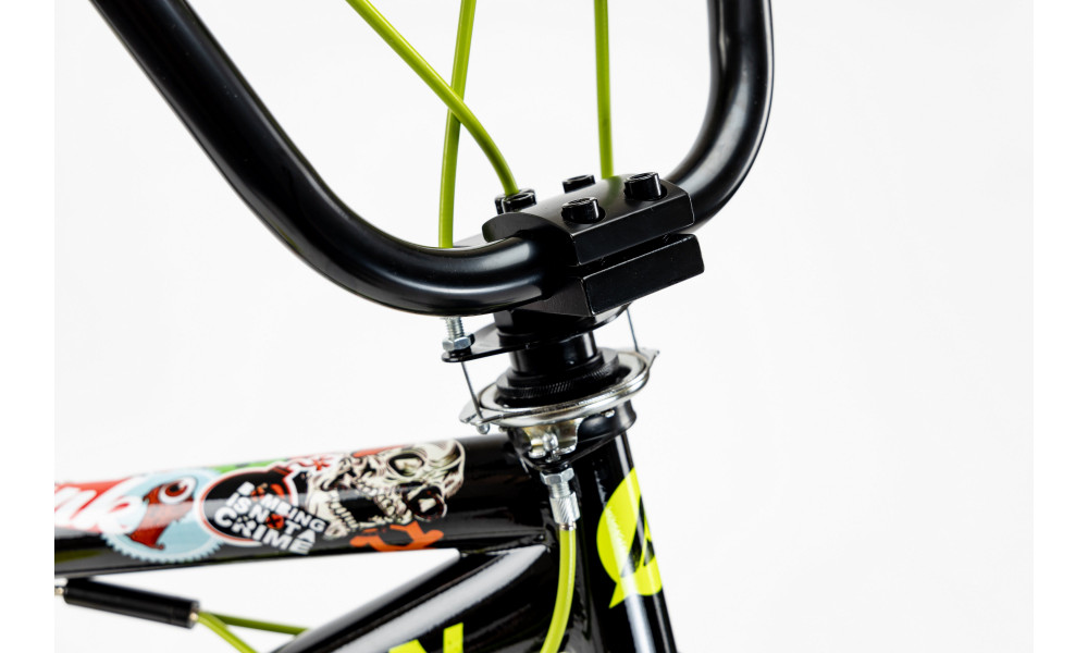 Dviratis Karbon BMX 20 black-lime - 7