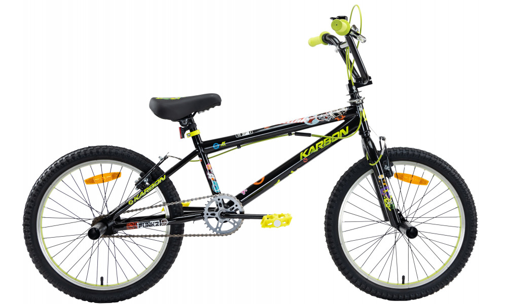 Dviratis Karbon BMX 20 black-lime - 24