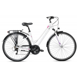 Dviratis Romet Gazela 1 2025 white-violet Dviratis Romet Gazela 1 2025 white-violet
