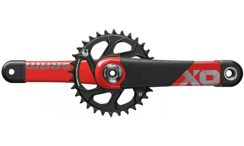 Priekinis žvaigždžių blokas SRAM X01 All Downhill DUB 34T Red 