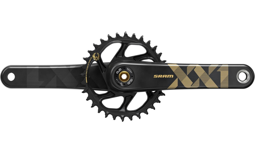 Priekinis žvaigždžių blokas SRAM XX1 Eagle Boost 148 DUB 1x12-speed 34T gold 