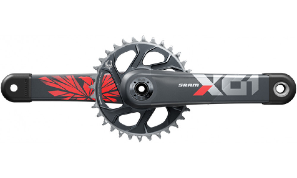 Priekinis žvaigždžių blokas SRAM X01 Eagle Superboost+ DUB 1x12-speed 32T Red 