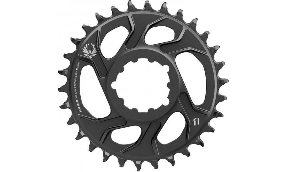 Priekinis dantratis SRAM MTB Eagle X-Sync2 Direct Mount alu 11-speed 6mm offset 30T black 