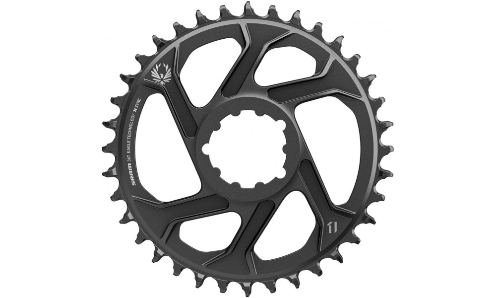 Priekinis dantratis SRAM MTB Eagle X-Sync2 Direct Mount alu 11-speed 6mm offset 36T black 