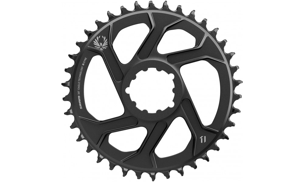 Priekinis dantratis SRAM MTB Eagle X-Sync2 Direct Mount alu 11-speed 6mm offset 38T black 