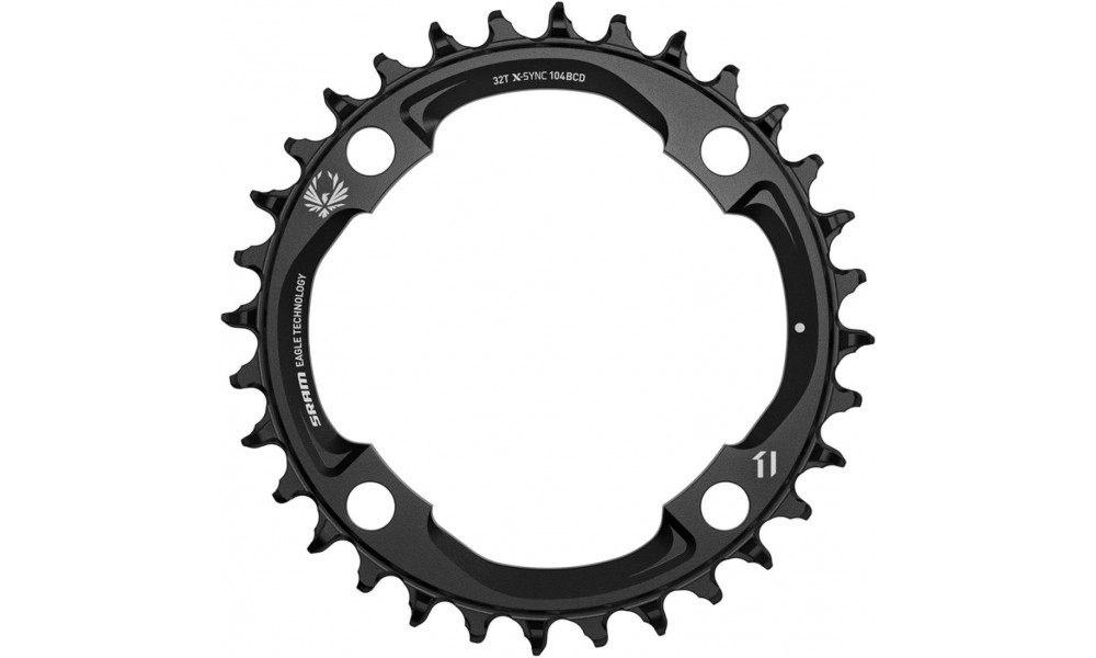 Priekinis dantratis SRAM Eagle X-Sync2 104mm alu 32T black 