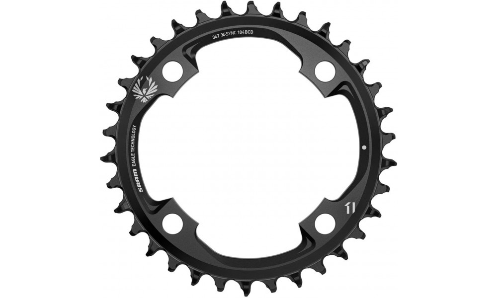 Priekinis dantratis SRAM Eagle X-Sync2 104mm alu 34T black 