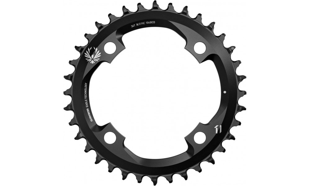 Priekinis dantratis SRAM Eagle X-Sync2 104mm alu 36T black 