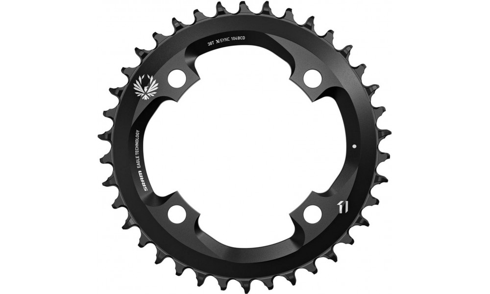 Priekinis dantratis SRAM Eagle X-Sync2 104mm alu 38T black 