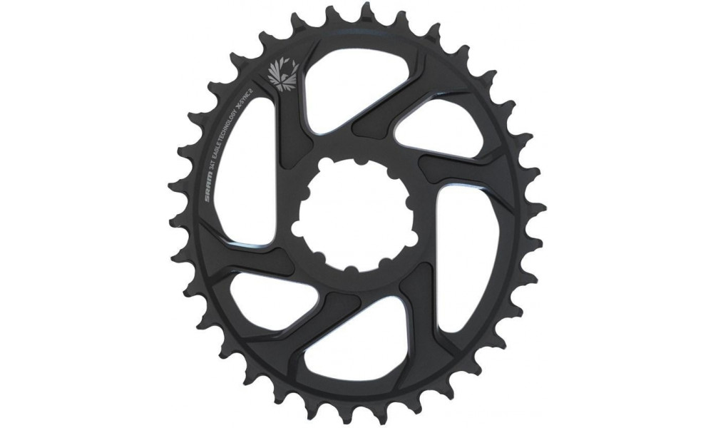 Priekinis dantratis SRAM Eagle X-Sync2 Direct Mount alu Oval 6mm offset 34T black 