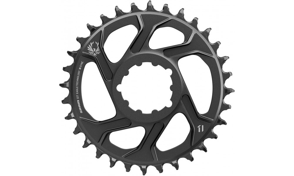 Priekinis dantratis SRAM Eagle X-Sync2 Direct Mount alu 6mm offset 30T lunar grey 