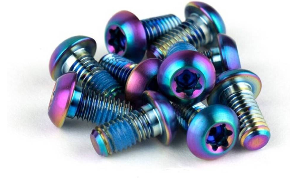 Varžtai stabdžių diskams tvirtinti SRAM titanium T25 rainbow (12 vnt.) 