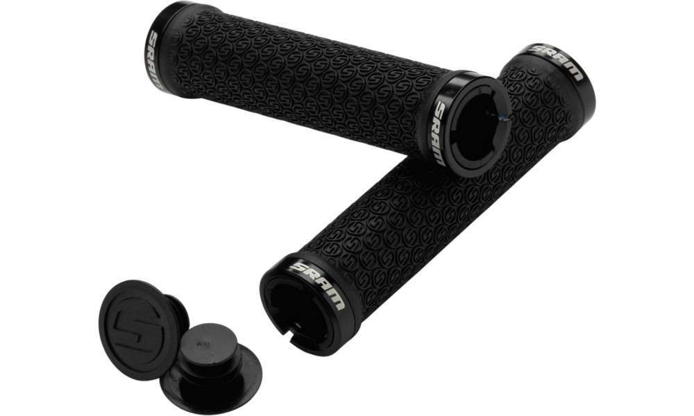 Vairo rankenėlės SRAM DH Silicone Lock-on double clamp black 