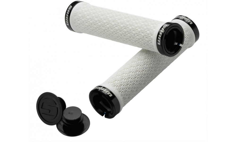 Vairo rankenėlės SRAM DH Silicone Lock-on double clamp white 