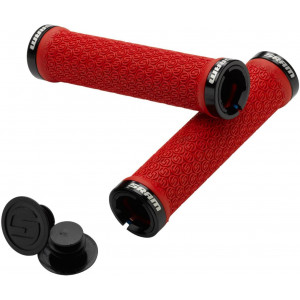 Vairo rankenėlės SRAM DH Silicone Lock-on double clamp red