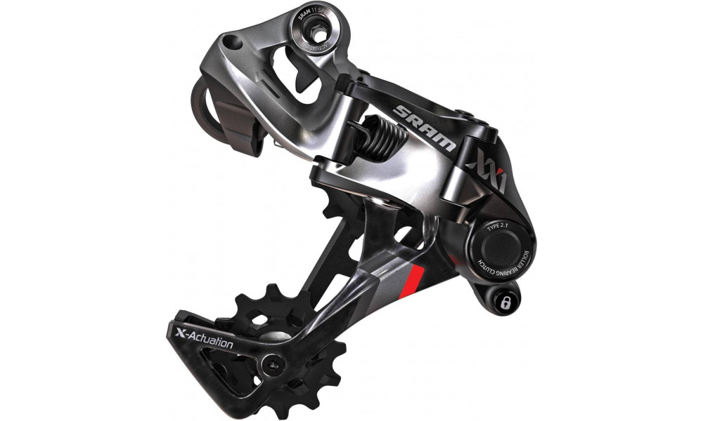 Galinis pavarų perjungėjas SRAM XX1 Type 2.1 11-speed black-red 