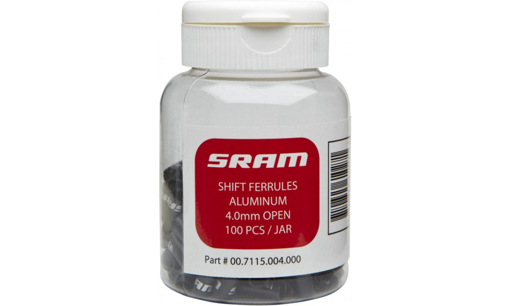 Pavarų šarvo antgaliukai SRAM 4mm alu bottle (100 vnt.) 