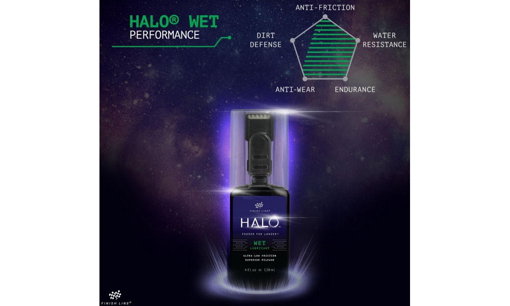 Grandinės tepalas Finish Line HALO Wet 120ml + Smart Luber - 9