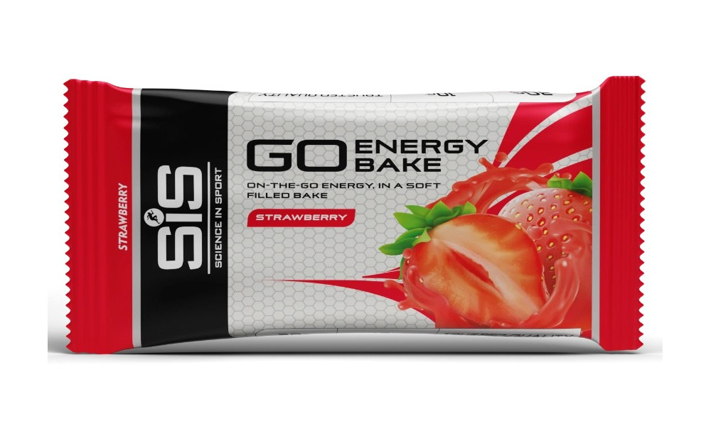 Energetinis batonėlis SiS Go Energy Bake Strawberry 50g - 4